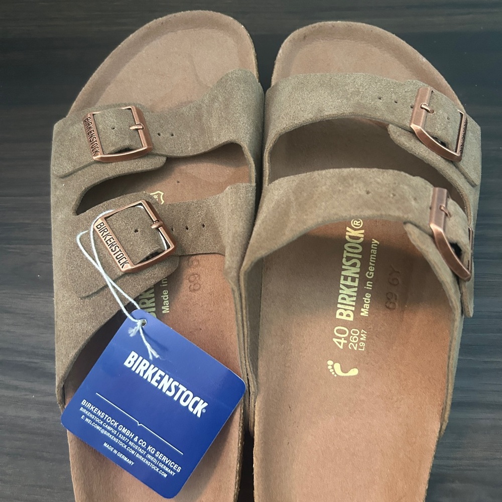 Birkenstock Olive Suede Sandals